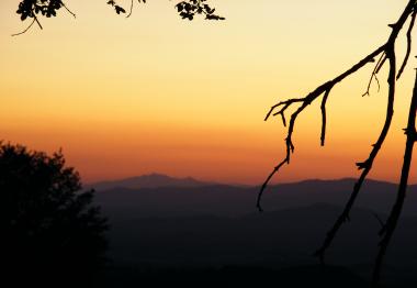 Sonnenuntergang kurz vor finster